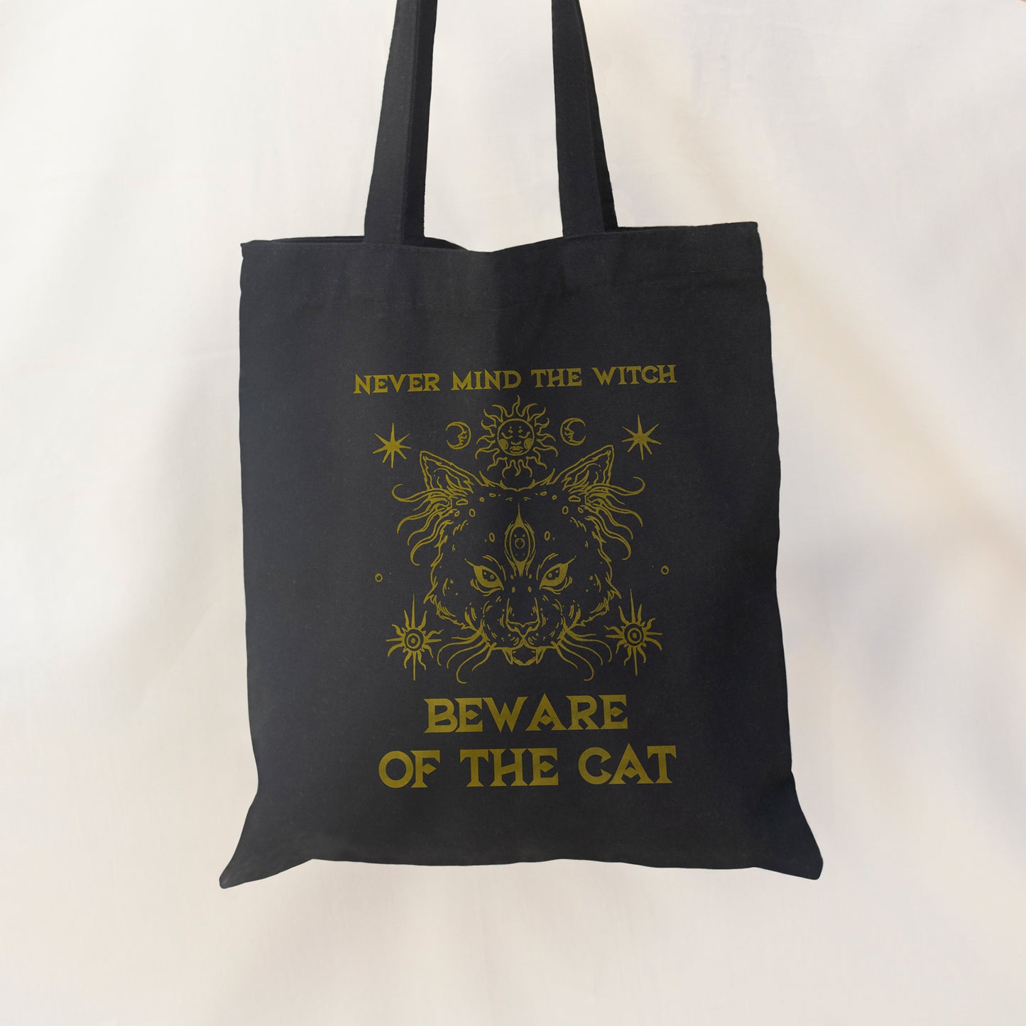 BEWARE OF THE CAT TOTE BAG - TB003