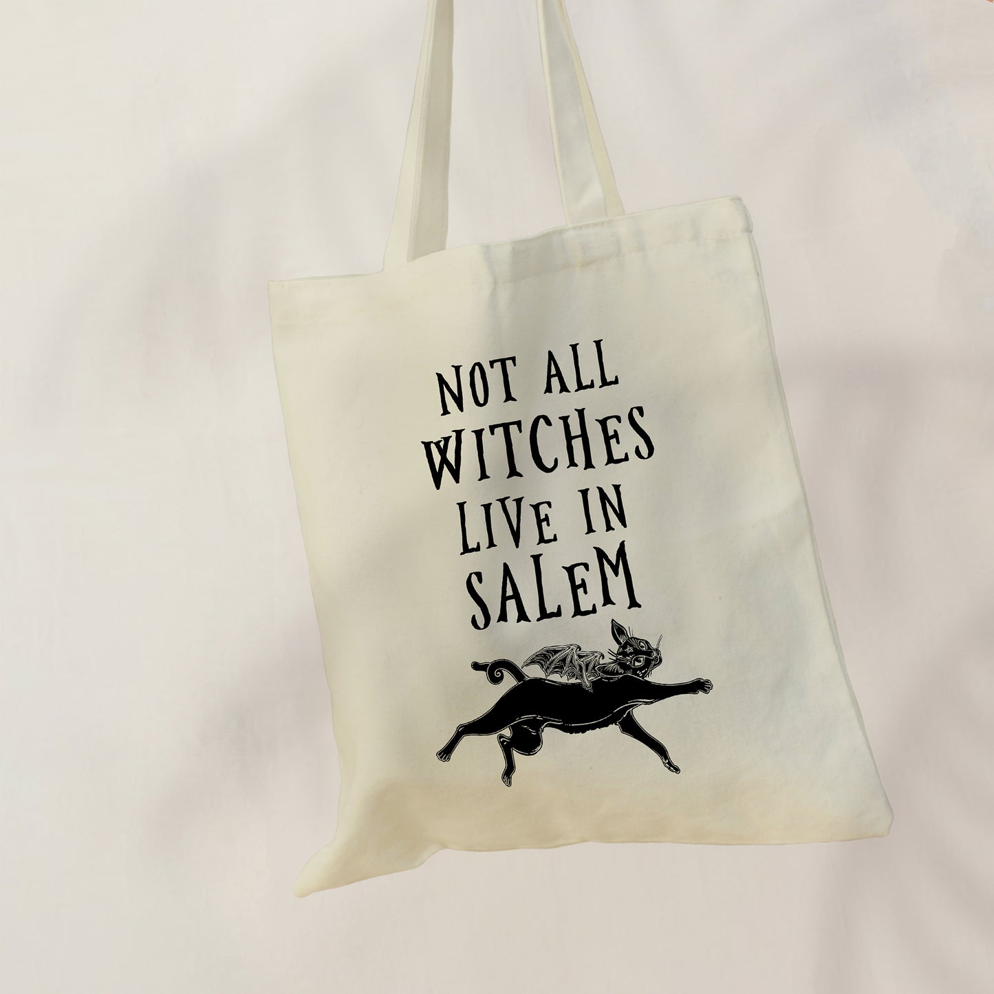 NOT ALL WITCHES LIVE IN SALEM TOTE BAG - TB002