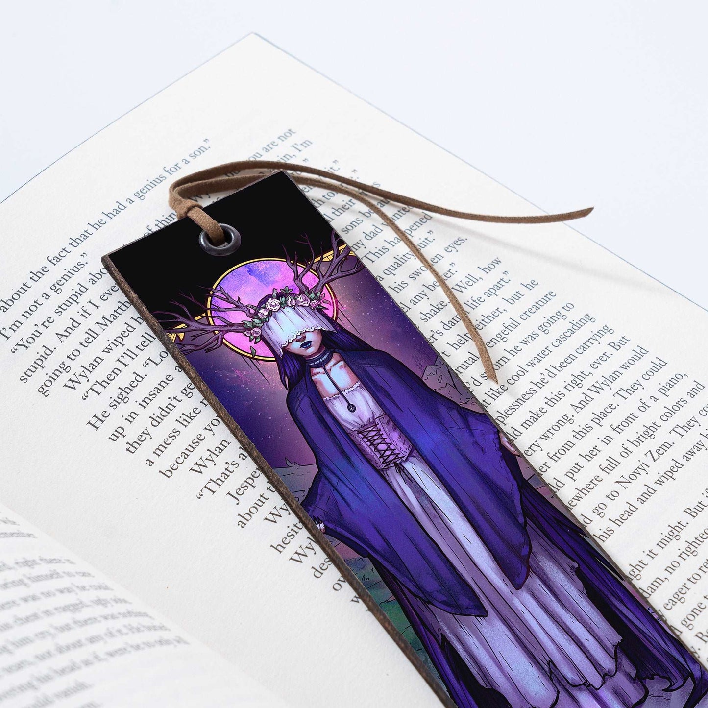 MOON PRIESTESS WOODEN BOOKMARK- WB001 - Apnoia