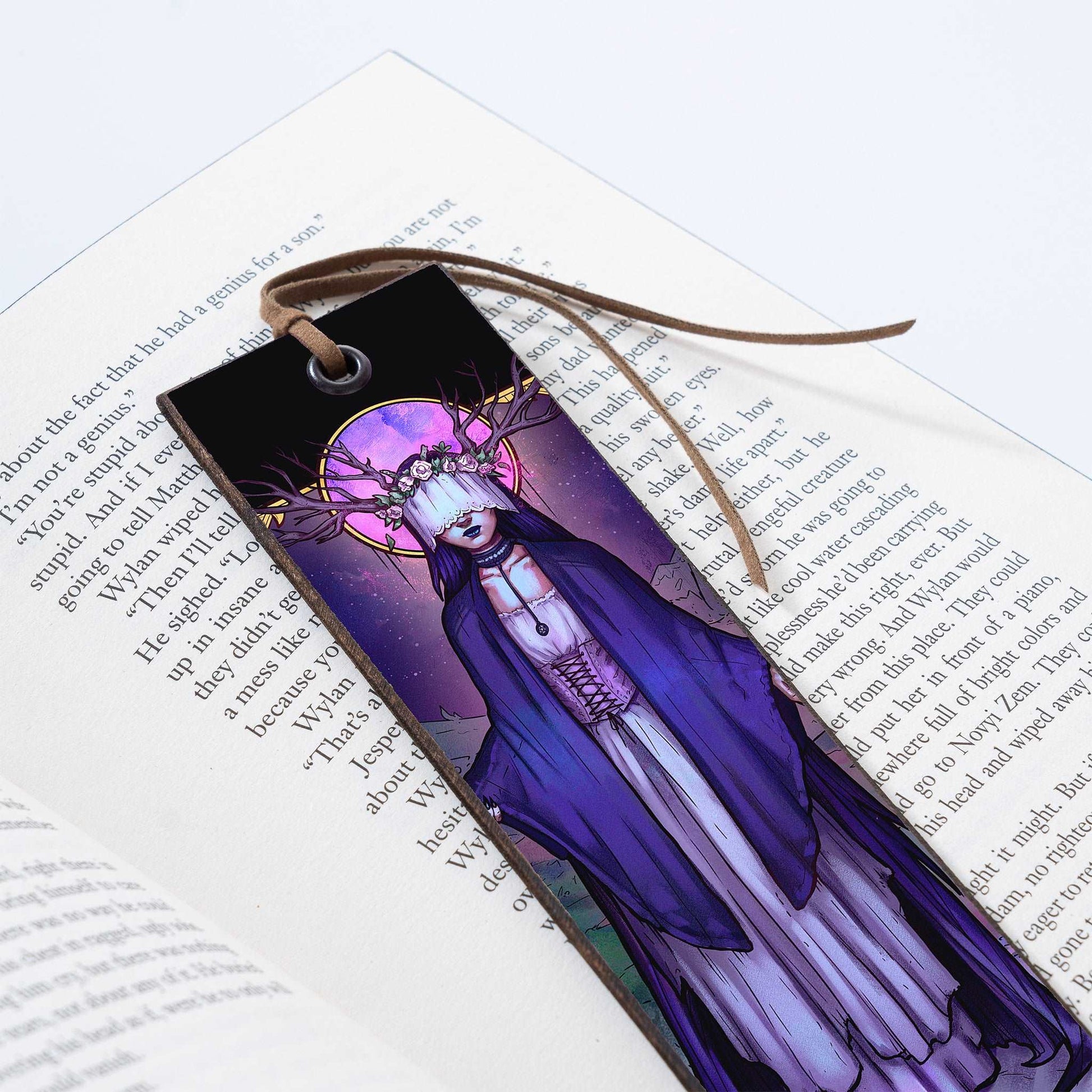 MOON PRIESTESS WOODEN BOOKMARK- WB001 - Apnoia
