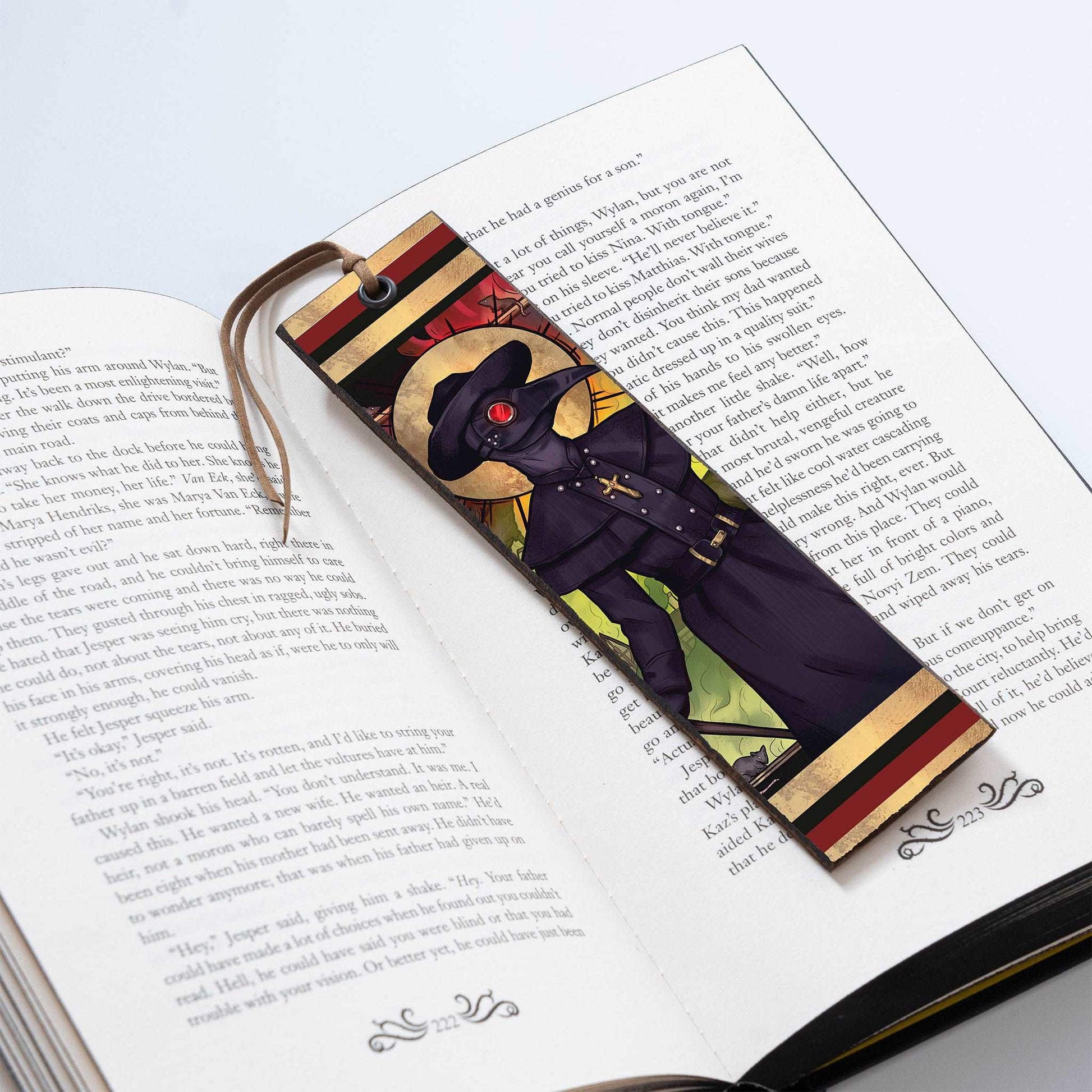 PLAGUE DOCTOR WOODEN BOOKMARK - WB018 - Apnoia