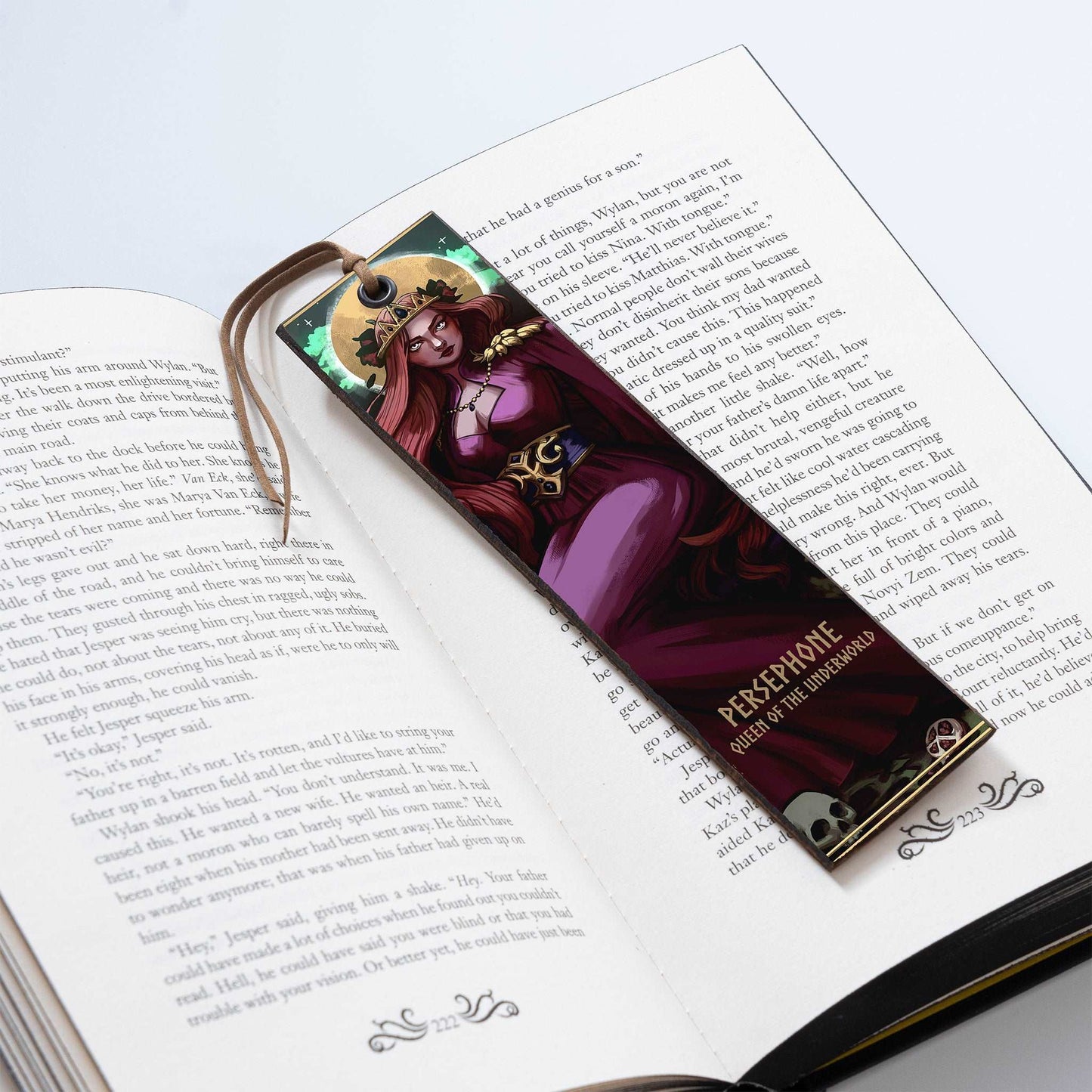 PERSEPHONE QUEEN OF THE UNDERWORLD WOODEN BOOKMARK - WB021 - Apnoia