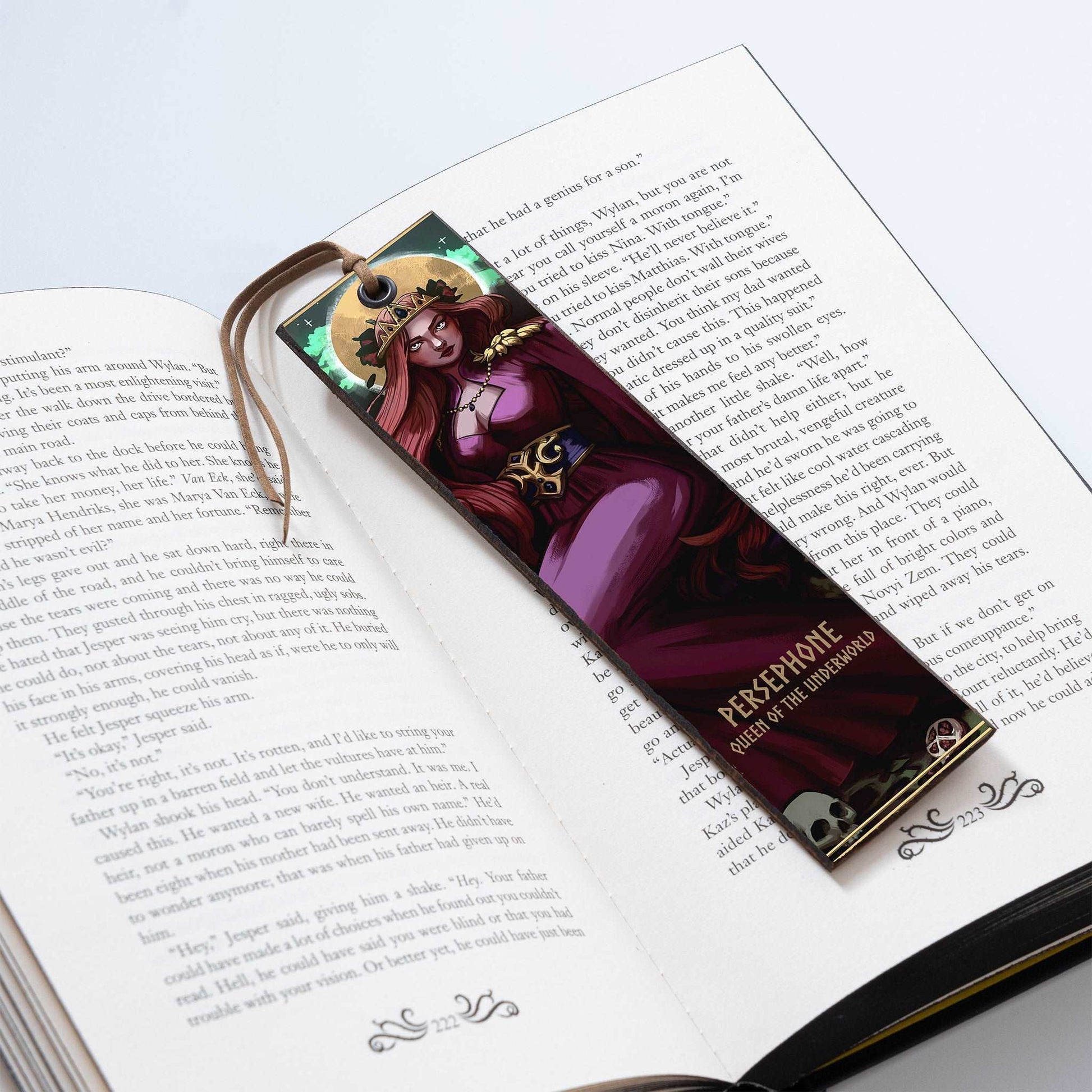 PERSEPHONE QUEEN OF THE UNDERWORLD WOODEN BOOKMARK - WB021 - Apnoia