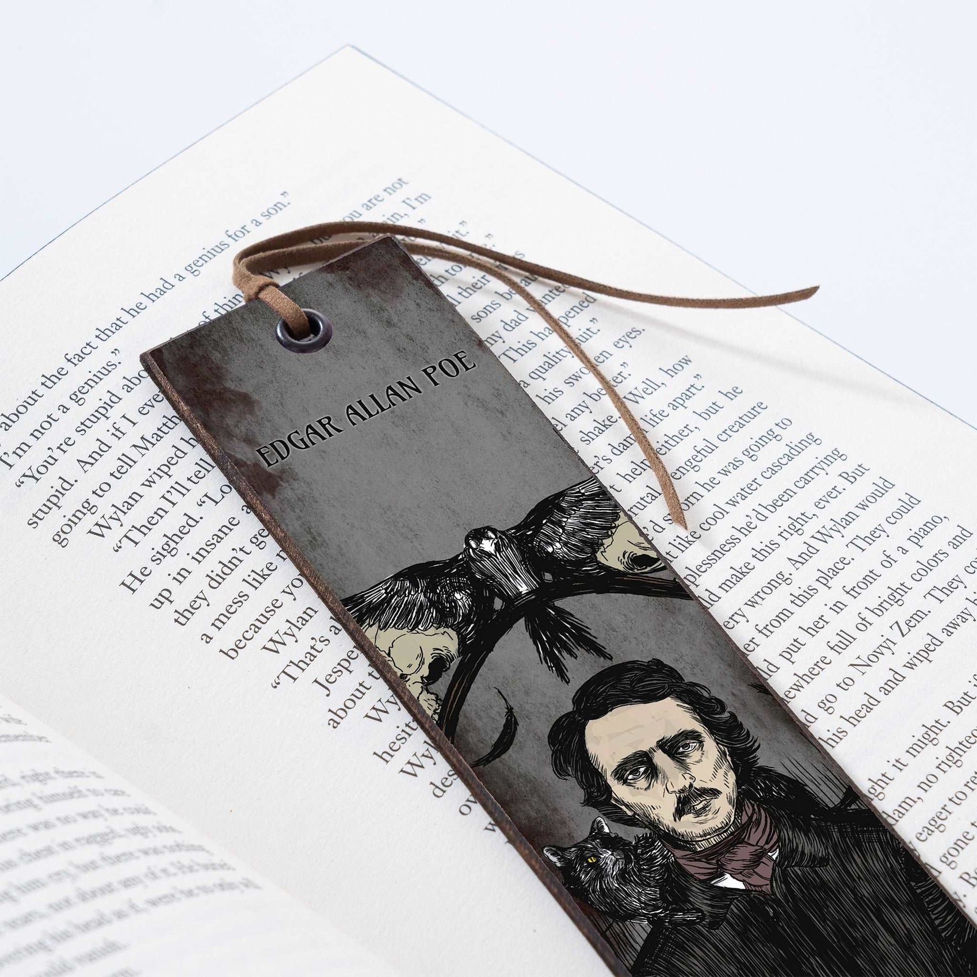 EDGAR ALLAN POE WOODEN BOOKMARK - WB025 - Apnoia