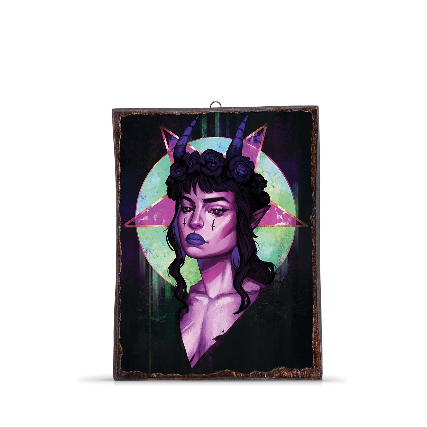 DEMON GIRL WOODEN FRAME - WF089 - Apnoia