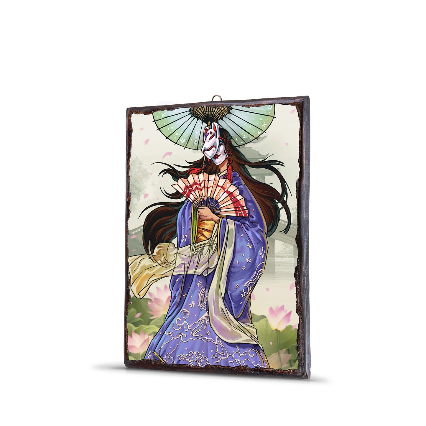 KITSUNE MYSTICAL DANCE WOODEN FRAME - WF156