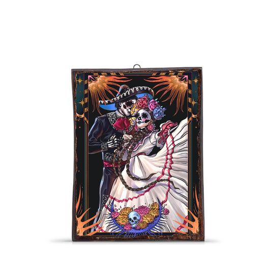 DIA DE LOS MUERTOS LOVERS WOODEN FRAME - WF157