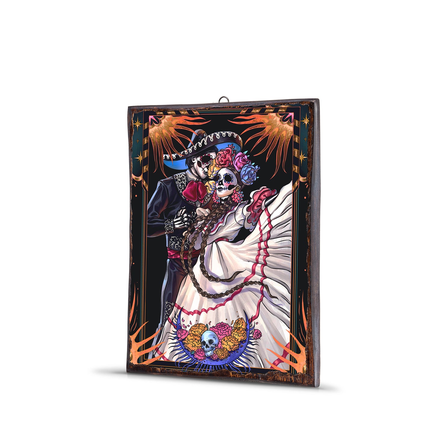 DIA DE LOS MUERTOS LOVERS WOODEN FRAME - WF157