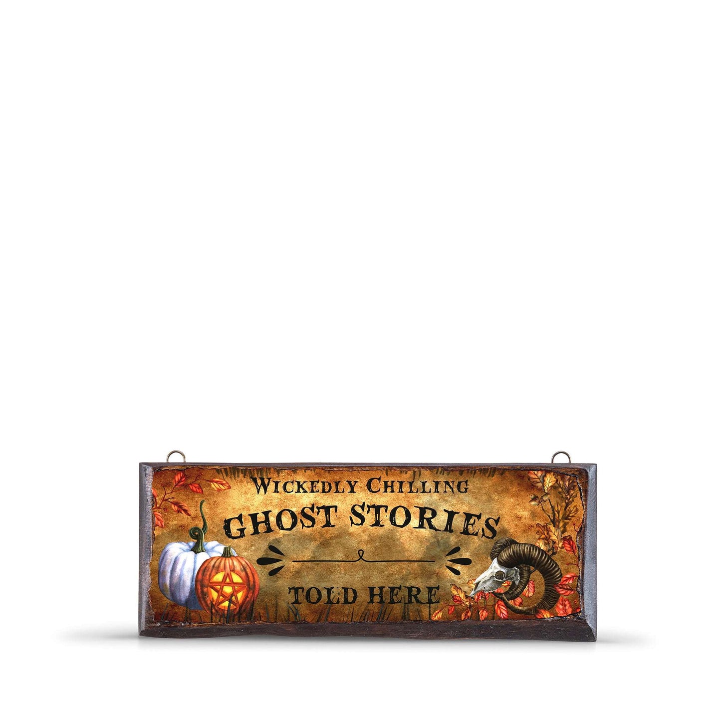 GHOST STORIES TOLD HERE WOODEN SIGN -WS011 - Apnoia