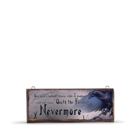 THE RAVEN EDGAR ALLAN POE WOODEN SIGN - WS025