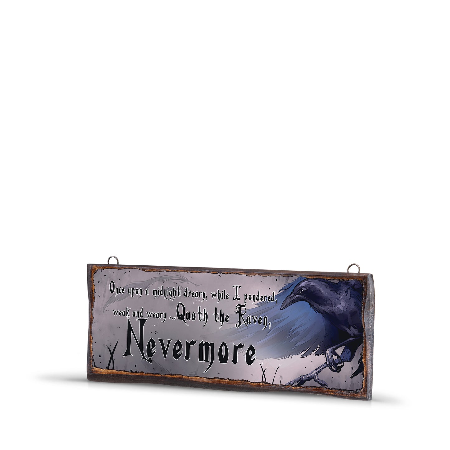 THE RAVEN EDGAR ALLAN POE WOODEN SIGN - WS025