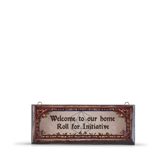 WELCOME TO OUR HOME ROLL FOR INITIATIVE WOODEN SIGN - WS028