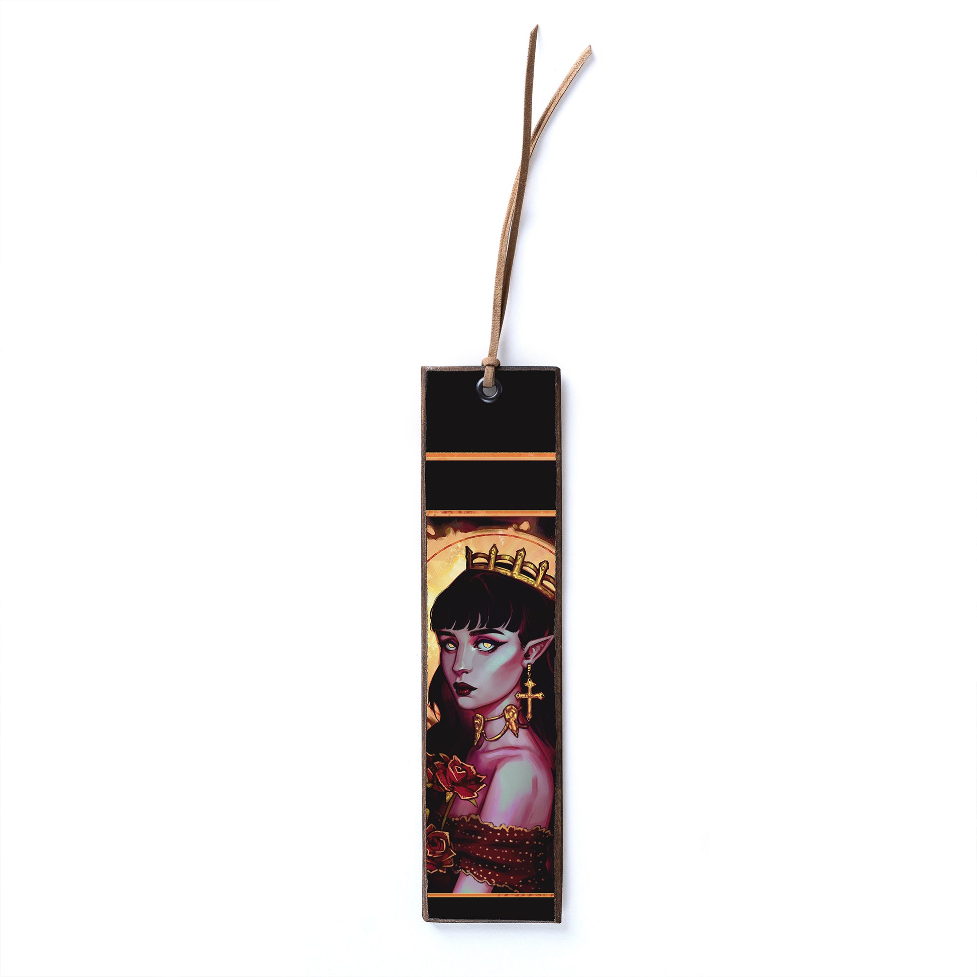 QUEEN OF ROSES WOODEN BOOKMARK - WB003 - Apnoia