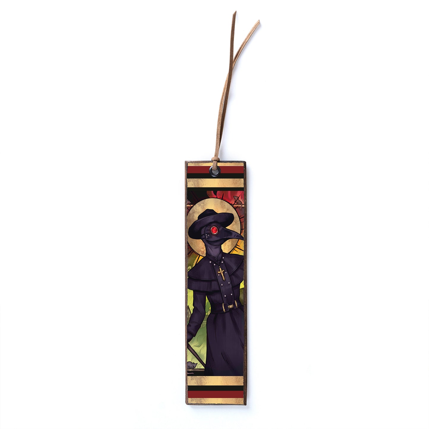PLAGUE DOCTOR WOODEN BOOKMARK - WB018 - Apnoia