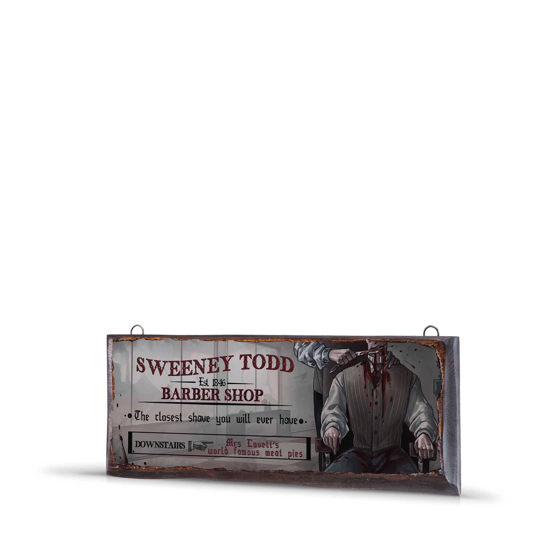 SWEENEY TODD WOODEN SIGN -WS004 - Apnoia