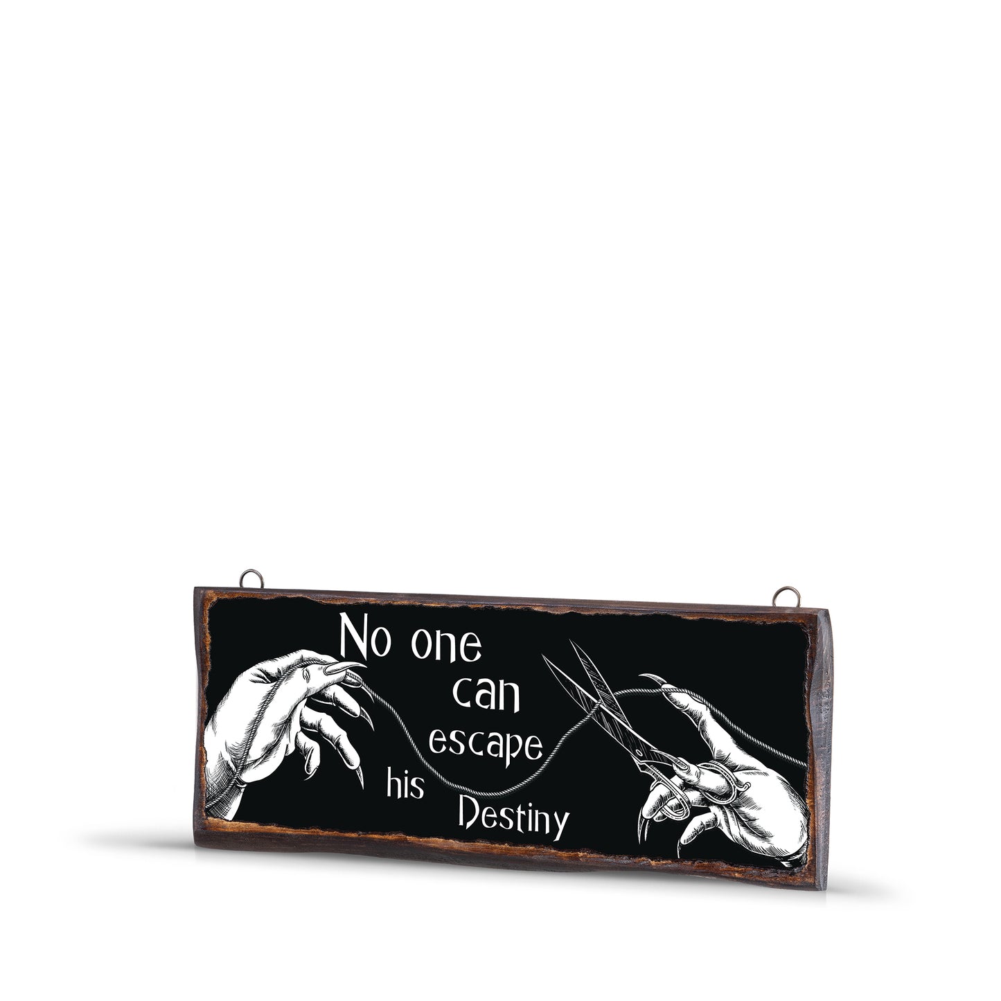 NO ONE CAN ESCAPE HIS DESTINY MOIRAI WOODEN SIGN-WS012 - Apnoia