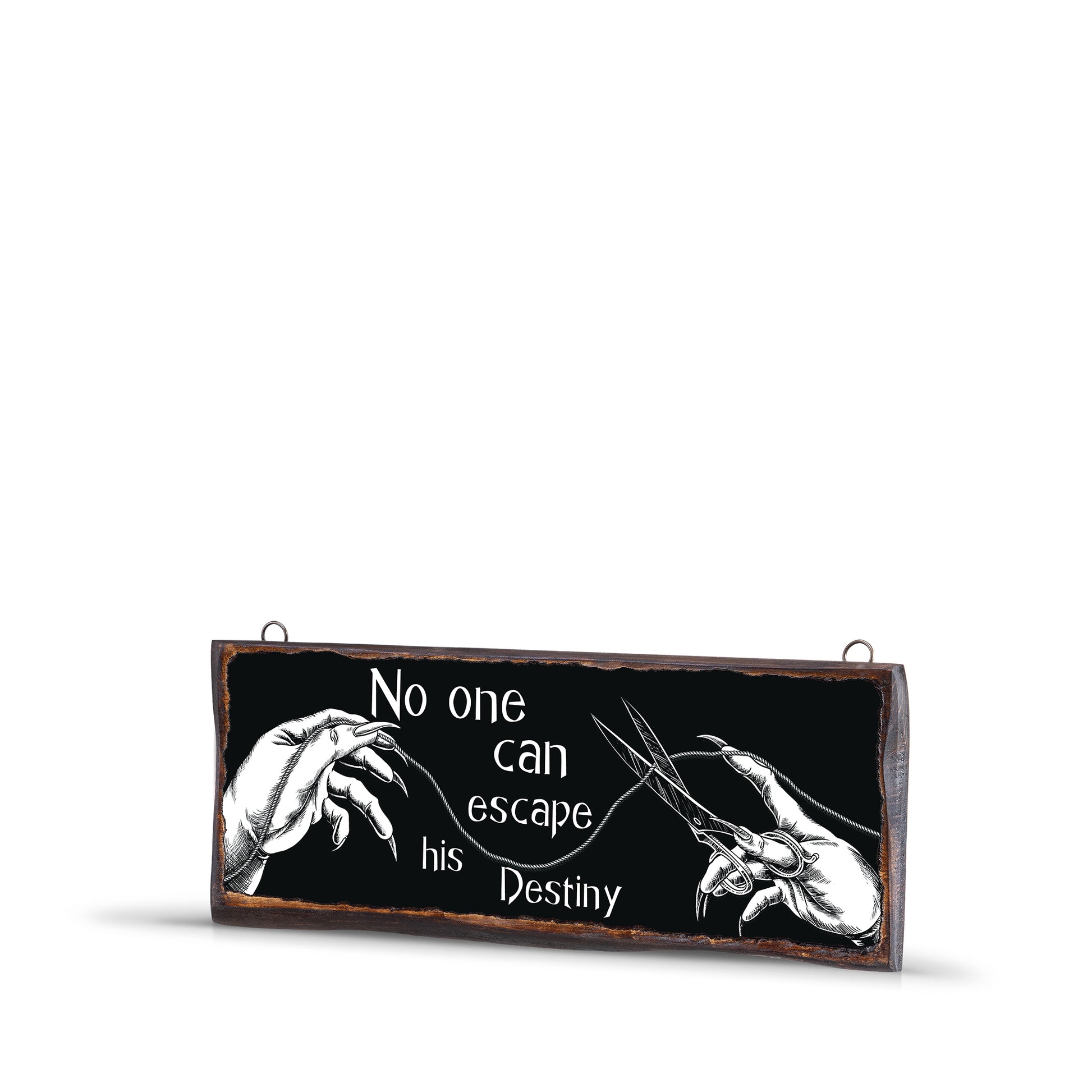 NO ONE CAN ESCAPE HIS DESTINY MOIRAI WOODEN SIGN-WS012 - Apnoia