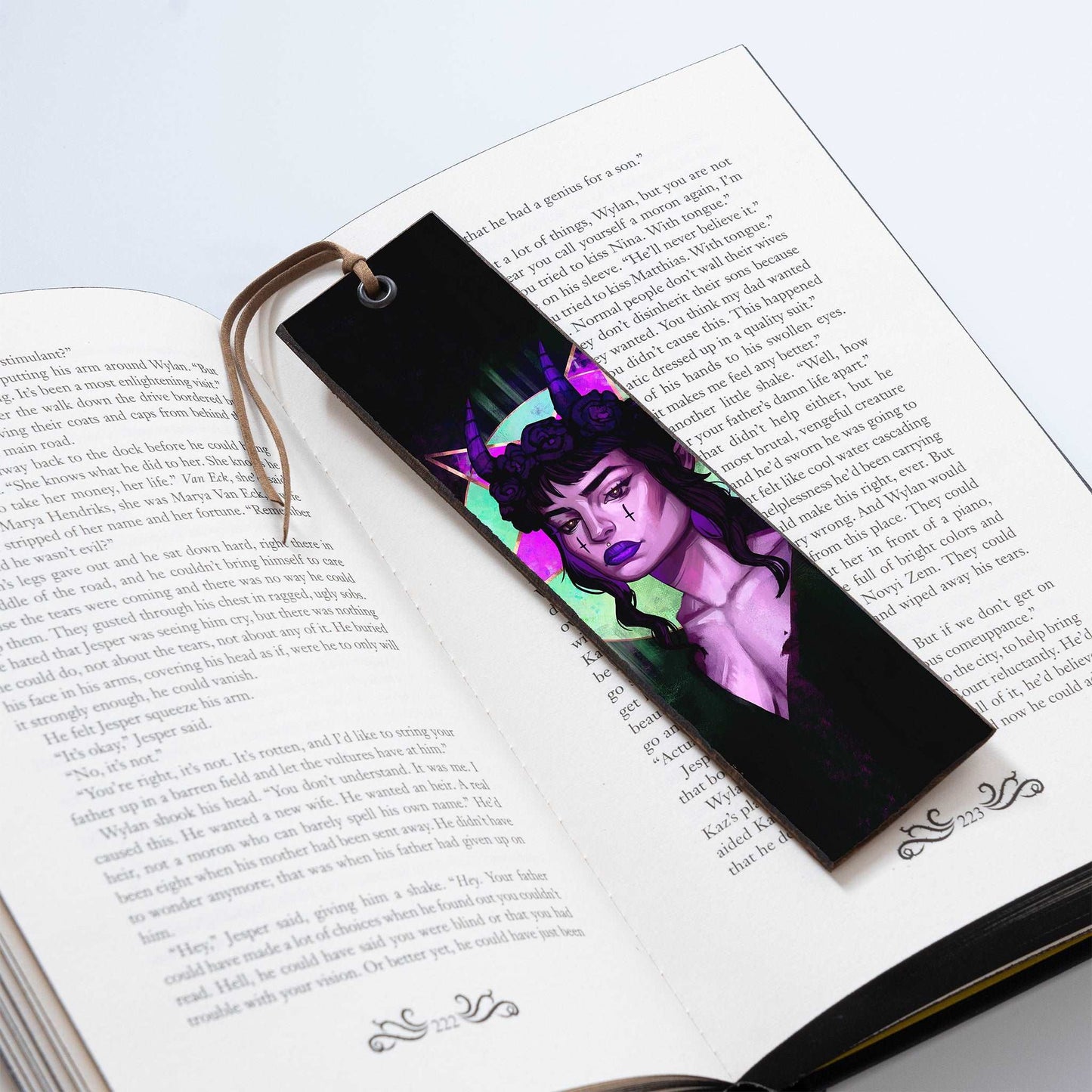 DEMON GIRL WOODEN BOOKMARK - WB010 - Apnoia