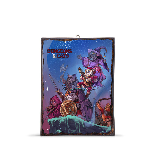 D&D DUNGEONS AND CATS WOODEN FRAME - WF159