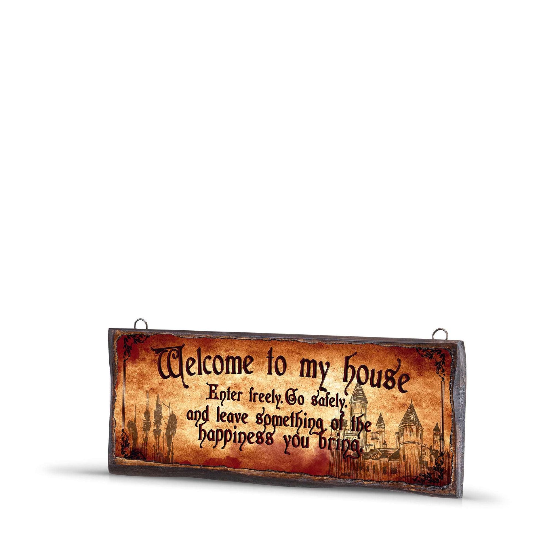 DRACULA WELCOME HOME WOODEN SIGN-WS008 - Apnoia