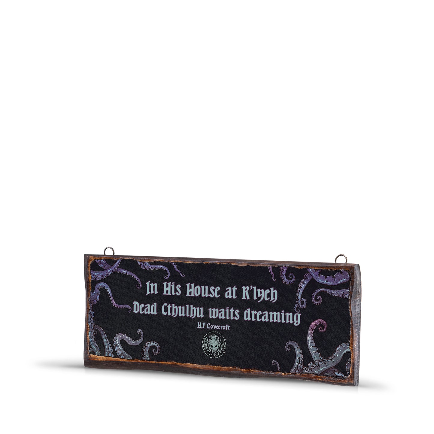 CTHULHU H. P. LOVECRAFT  WOODEN SIGN - WS029