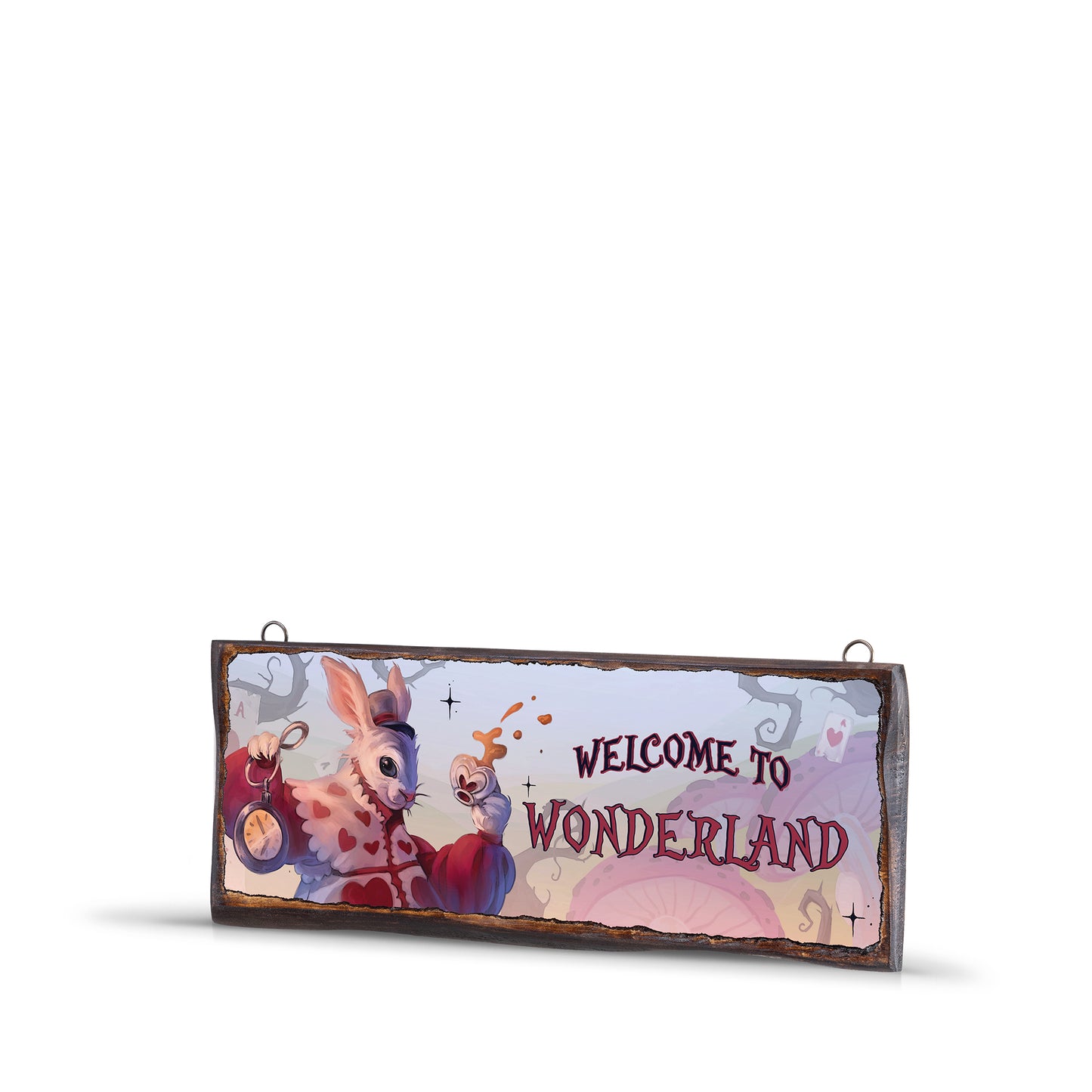 WELCOME TO WONDERLAND WOODEN SIGN - WS033