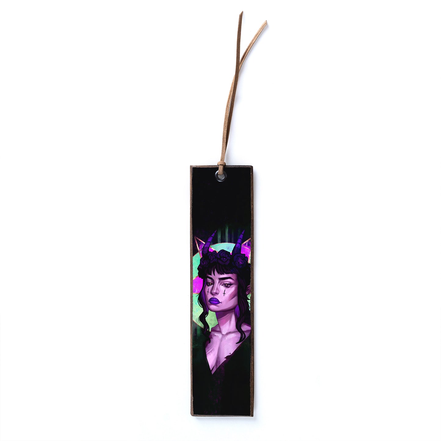 DEMON GIRL WOODEN BOOKMARK - WB010 - Apnoia