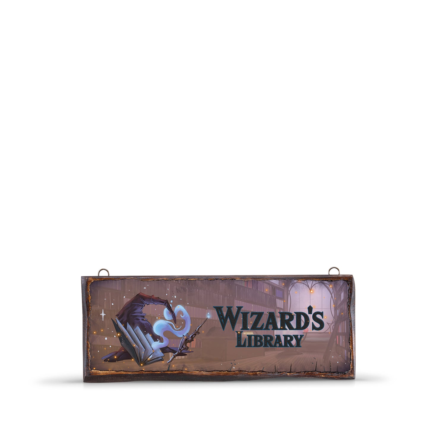 WIZARD'S LIBRARY WOODEN SIGN - WS014 - Apnoia